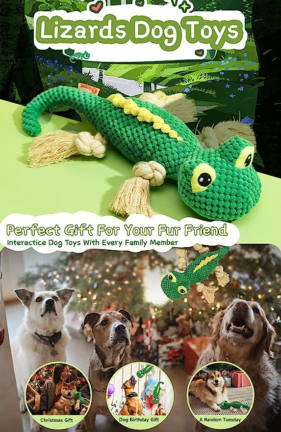 Chew Lizard Toys for Small Medium Big Large Dogs