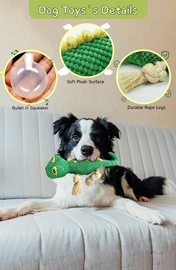 Chew Lizard Toys for Small Medium Big Large Dogs