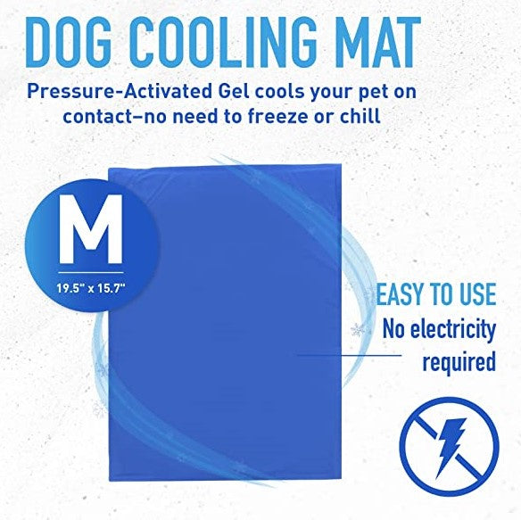 Pressure Activated Cooling Mat for Dogs and Cats (19.5” X 15.7”)