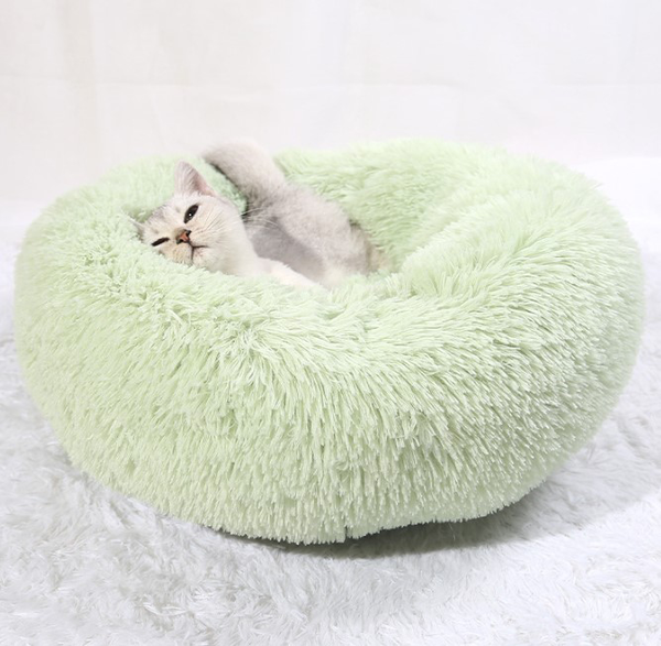 Round Washable Bed for Indoor Cats & Dogs  27.5" diameter