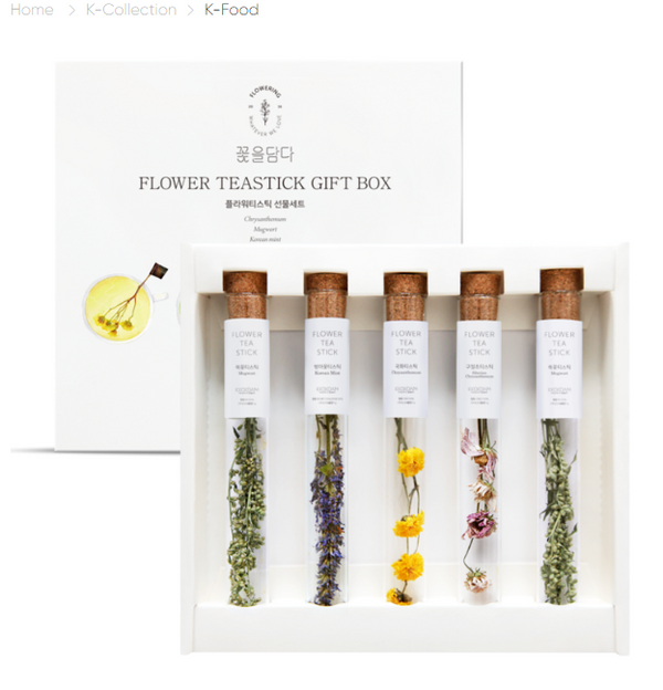 Flower Tea Stick Gift box + Original Flower Tea Sampler (8 flavor 1 each, total 8ea)