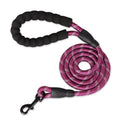 Dog Leash with Comfortable Padded Handle and Highly Reflective Threads (5 FT)