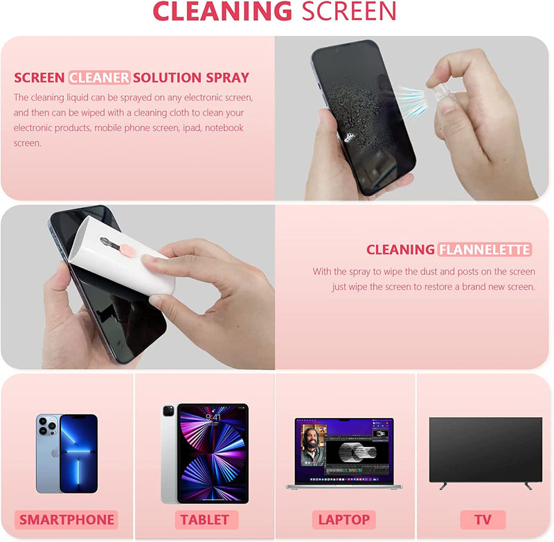 9-in-1 Cleaner Kit for Electronics/Earbud/Phone/Laptop / Bluetooth / iPad / Earphones /Computer/Camera