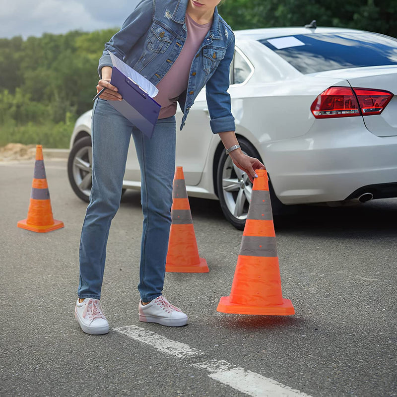 Collapsible Traffic Cone 24 inch (2 Pack)