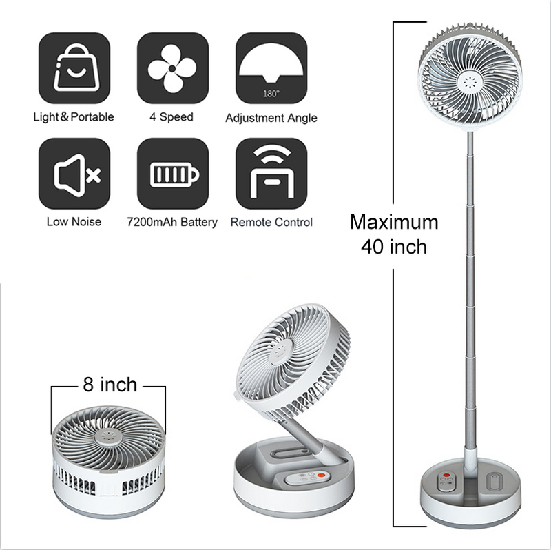 Portable Standing Fan with Remote Controller