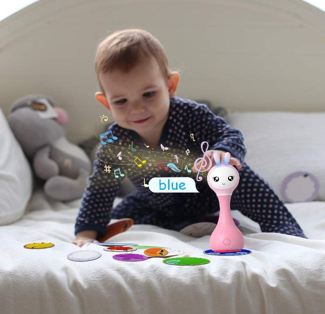 Alilo Bunny Baby Rattle Shaker and Teether Toys for 0-6-12 Month