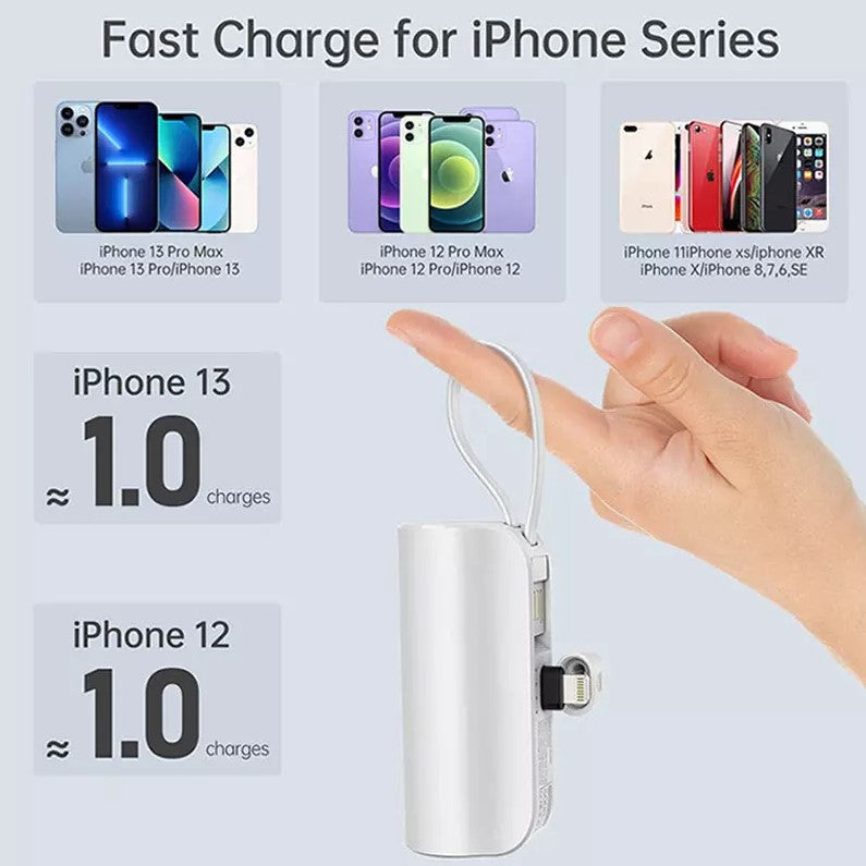 4800mAh Portable Power Bank for iPhone/iPad/Samsung/Type C/Lightning