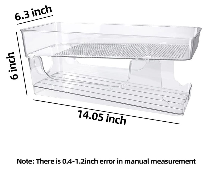 Double-Layer Soda Rolling Can Organizer for Refrigerator