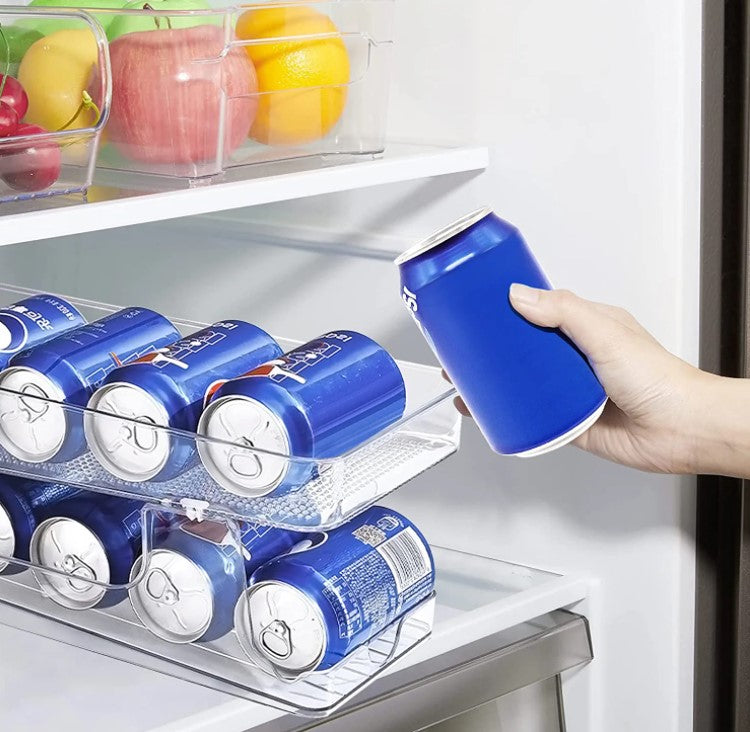 Double-Layer Soda Rolling Can Organizer for Refrigerator