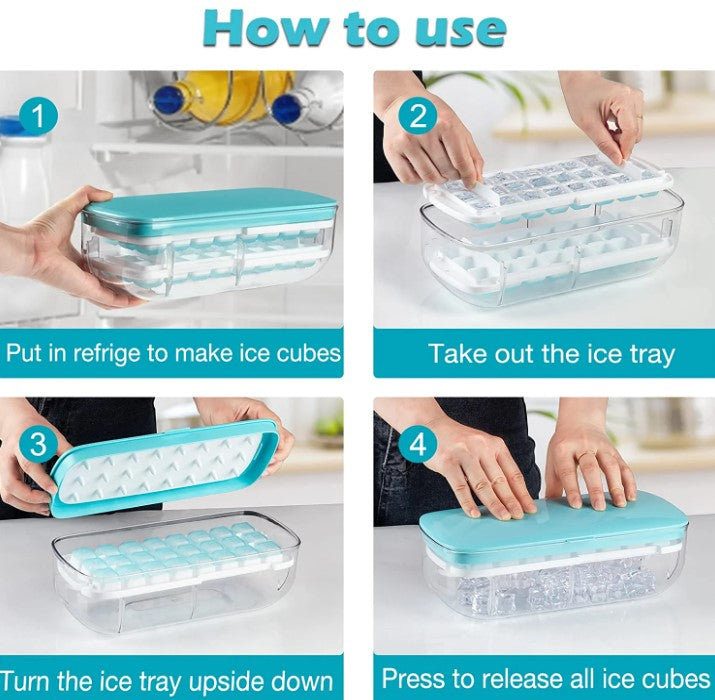 Press Type Ice Cube Maker