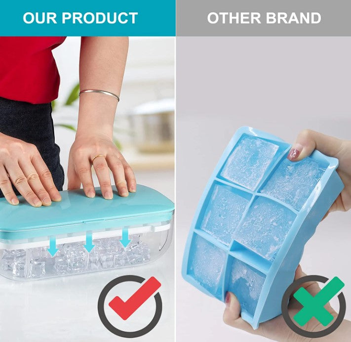 Press Type Ice Cube Maker