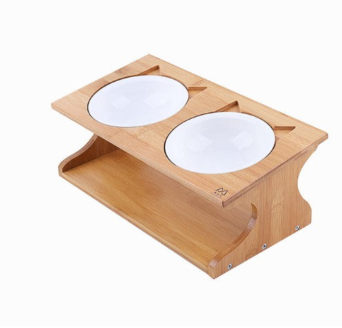 Pet Wood Bowls for Cat & Small Dogs