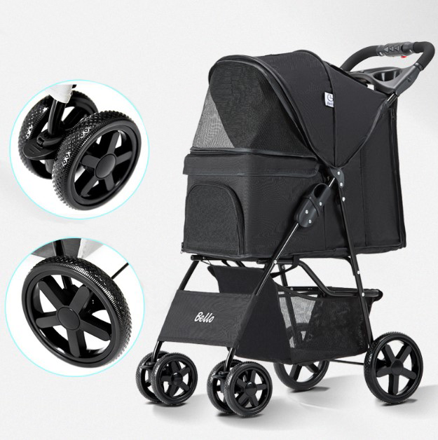 Fordable Pet Stroller for Cats & Dogs