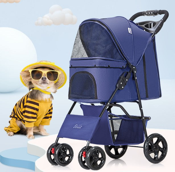 Fordable Pet Stroller for Cats & Dogs