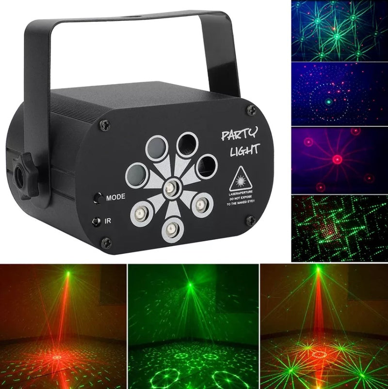 Laser LED 8-hole Light Stage Effect Lighting with Remote Controller