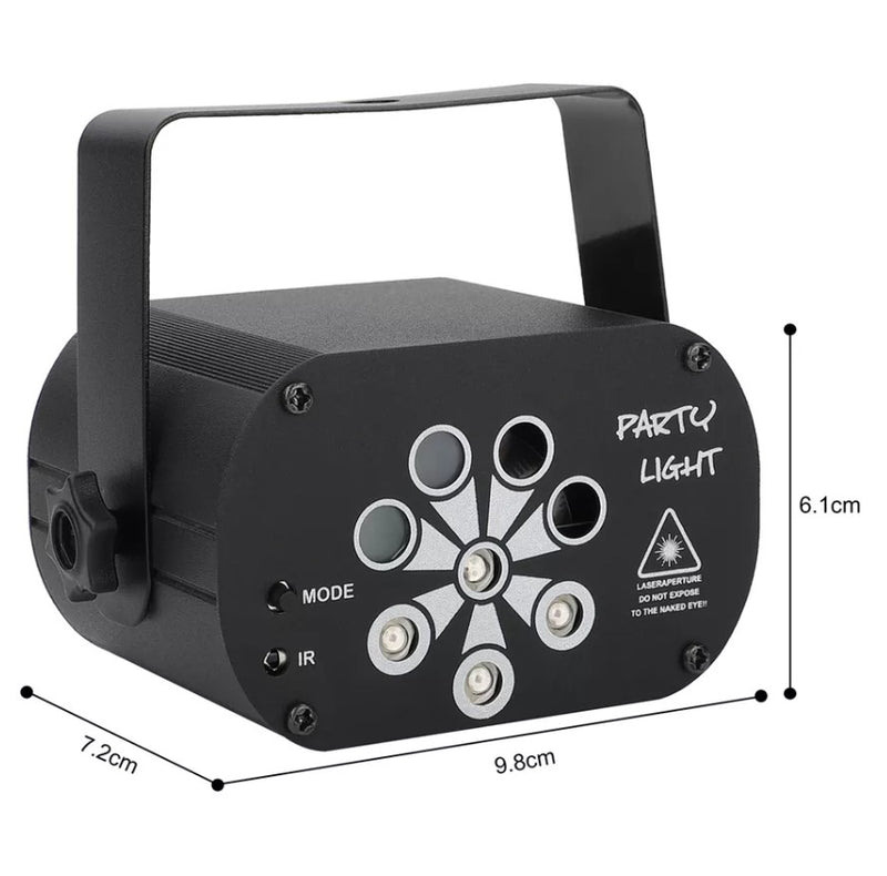 Laser LED 8-hole Light Stage Effect Lighting with Remote Controller