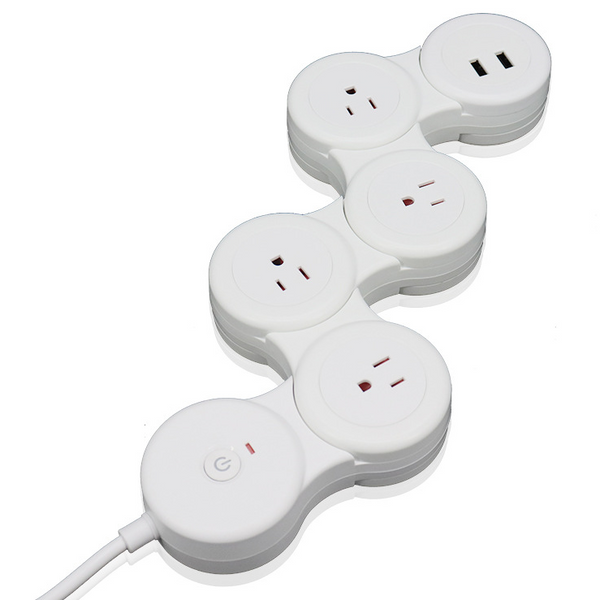 Power Strip with 2 USB Ports and 4 Multi Outlets