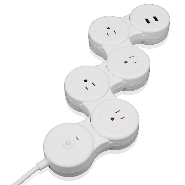 Power Strip with 2 USB Ports and 4 Multi Outlets