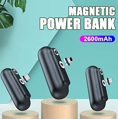 3 in 1 Mini Magnetic Power Bank 2600mAh